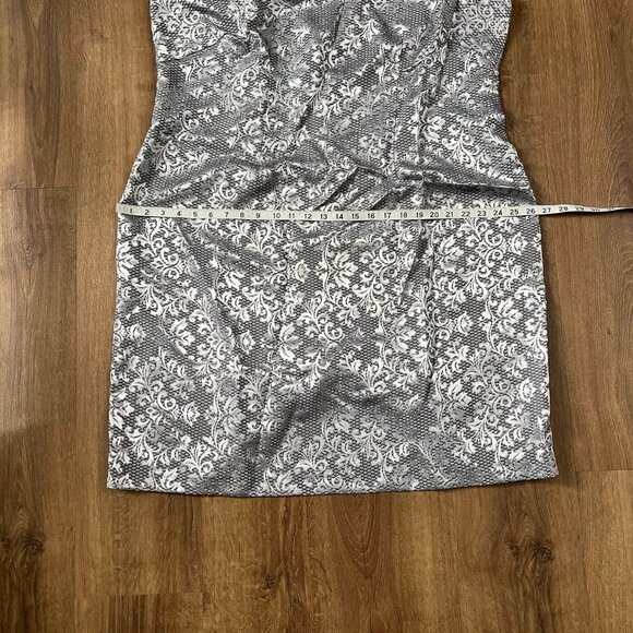 NEW Danillo 2-Piece Dress Suit Jacket Silver Brocade Size 20W - Picture 14 of 16